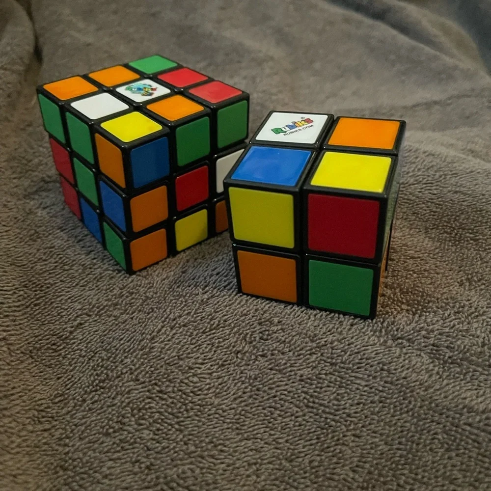 3x3 & 2x2 RUBIK'S CUBE PUZZLE rubix rubics rubiks classic mind game toy